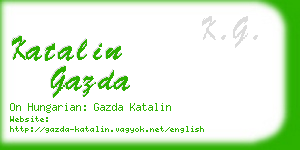 katalin gazda business card